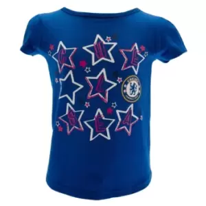 Image of Chelsea FC Childrens/Kids Stars T-Shirt (2-3 Years) (Blue)