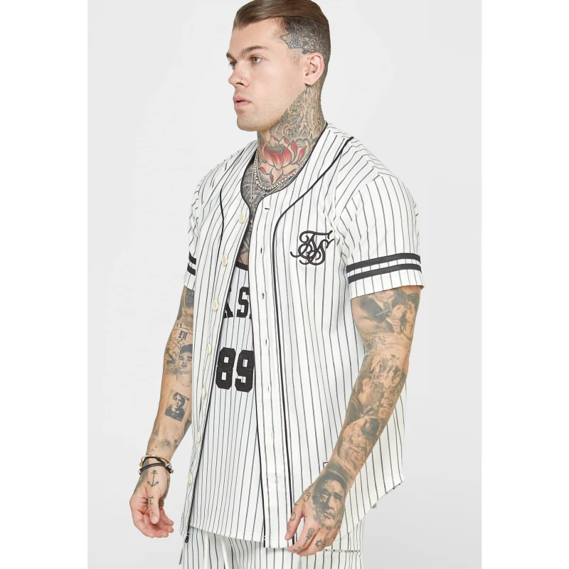 Image of SikSilk Baseball Jersey - Cream Cream 2XL