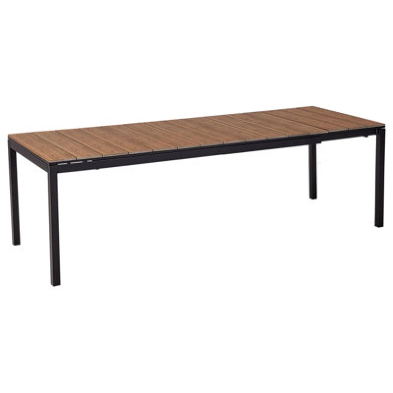 Image of Beliani Extending Garden Dining Table Tofane 198/248cm 90 Cm Brown