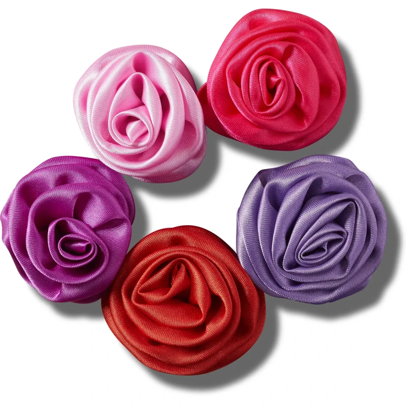 Image of Crocs Jibbitz Crocs Dark Rosette (x5) Rose Unisex TU