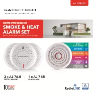 Image of Safe Tech Home Smoke and Heat Alarm Set