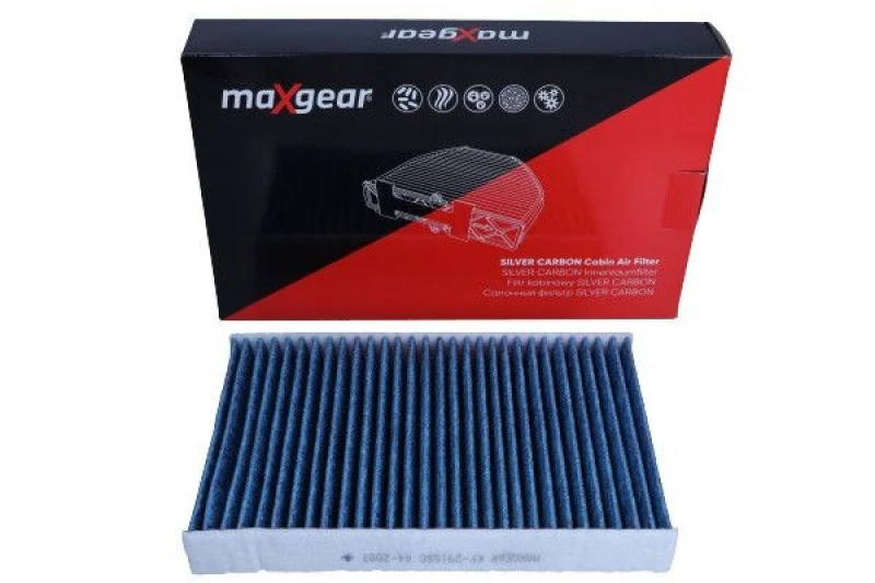 Image of MAXGEAR 26-1889 Pollen filter SILVER CARBON with anti-allergic effect Filter,interior air (424)