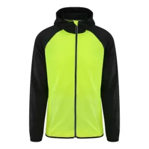 Image of AWDis Just Cool Mens Contrast Windshield Jacket (L) (Electric Yellow/Jet Black)