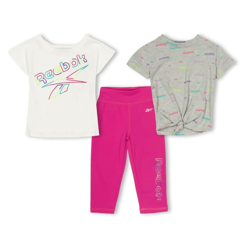 Image of Reebok Kids Top and Legging Set Fuchsia Purple female 4-5 Yrs