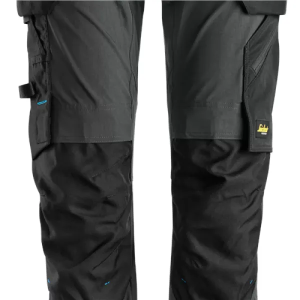 image of Snickers LiteWork Trousers+ Detachable Holster Pockets - Steel Grey/Black - 64