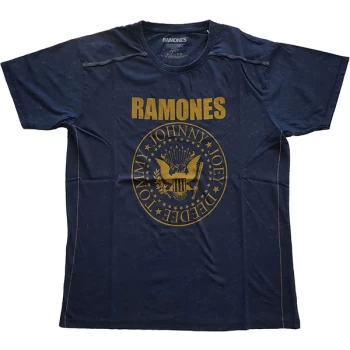 Image of Ramones - Presidential Seal Unisex Large T-Shirt - Blue