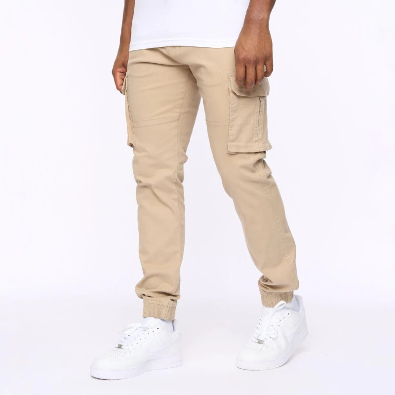 Image of Crosshatch Crosshatch Men Frentons Cargo Pants in Stone Size: 32R Stone 32R Male 5059294543439