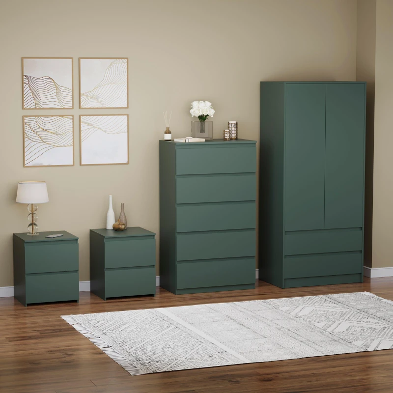 Image of Lassic Vida Designs 4 Piece Denver Bedroom Set 3 Jasper Green unisex One Size