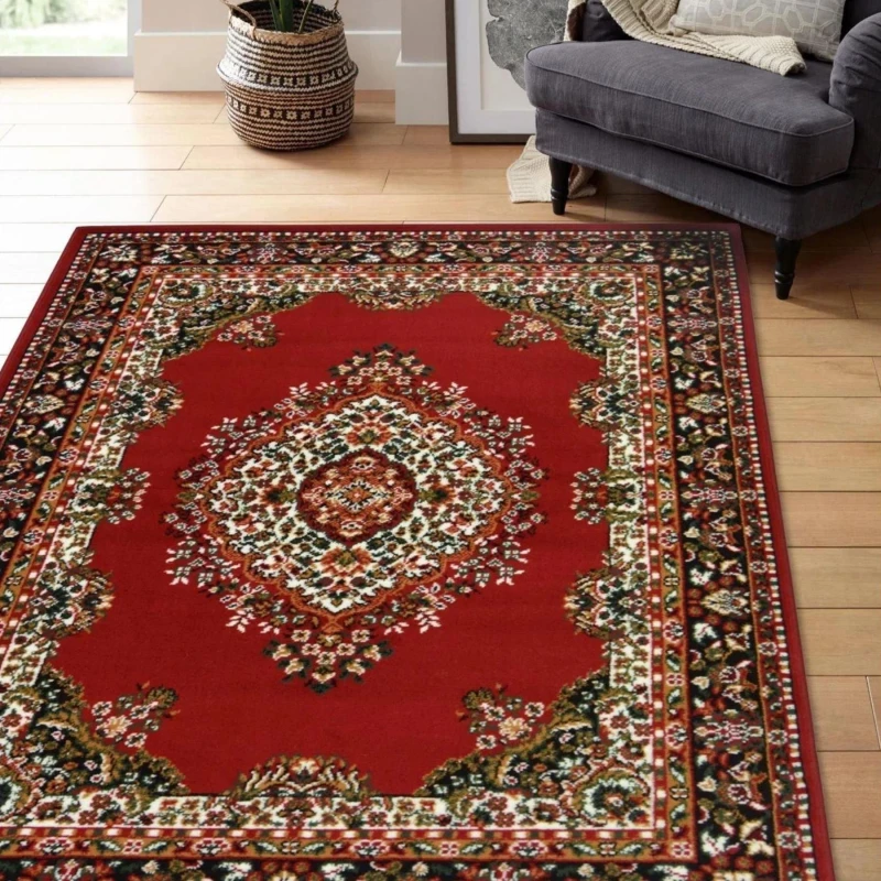 Image of THE RUGS Maestro Collection Traditional Design in Red 4470 R55 Size: 120cm x 170cm Red Unisex 120cm x 170 cm