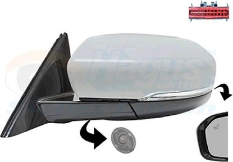 Image of VAN WEZEL Wing mirror VAN WEZEL 0251825