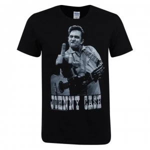 Official Johnny Cash T Shirt - Finger Salute