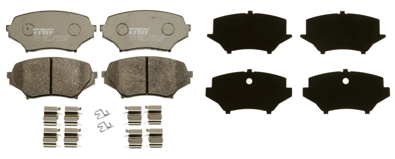 Image of TRW GDB3401 Brake pad set not prepared for wear warning indicator, with accessories Brake Pad Set,disc brake (402)