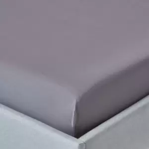 Image of Dark Grey Egyptian Cotton Fitted Sheet 200 Thread Count, Single - Dark Grey - Dark Grey - Homescapes