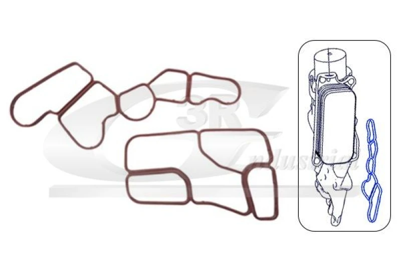 Image of 3RG Gasket Set, oil cooler 3RG 76504