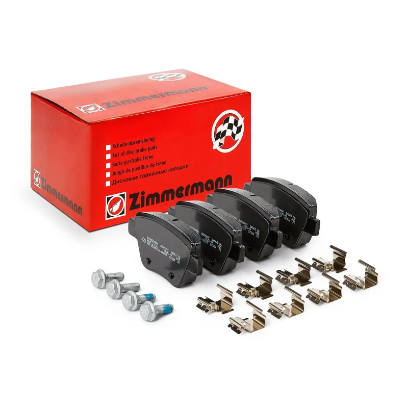 Image of ZIMMERMANN 24563.165.2 Brake pad set Rear Axle, with spring, with bolts/screws Brake Pad Set,disc brake (402)