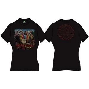 Image of The Beatles - Sgt Pepper Womens XX-Large T-Shirt - Black