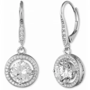 image of Ladies Anne Klein Silver Plated Cubic Zirconia Earrings