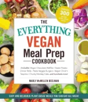 Image of everything vegan meal prep cookbook includes vegan chocolate waffles sweet