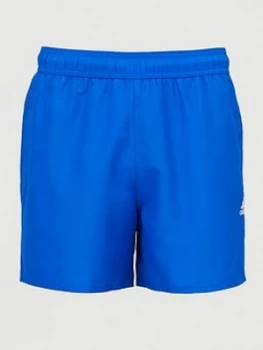 Image of Adidas Solid Clx Swim Shorts - Blue