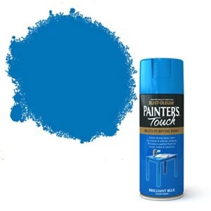 image of Rust-Oleum Painter's touch Brilliant blue Gloss Multi-surface Decorative spray Paint 400ml