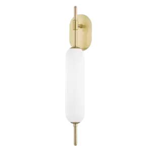 Image of Miley 1 Light Wall Sconce Aged Brass