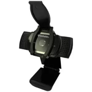 image of Verbatim AWC-01 Full HD webcam 2560 x 1440 Pixel, 1920 x 1080 Pixel Clip mount, Stand