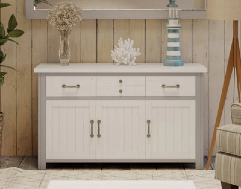 Image of Baumhaus Greystone - Sideboard 3 Door / 4 Drawer
