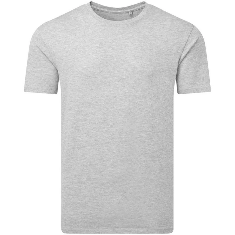 Image of Anthem Mens Textured Marl Midweight T-Shirt in Grey Size: Large Grey Male L