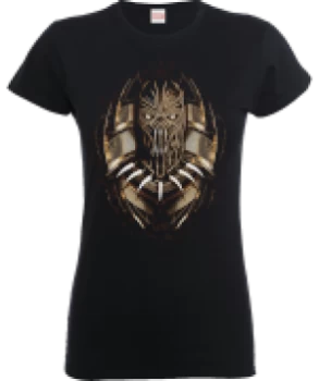 Image of Black Panther Gold Erik Womens T-Shirt - Black