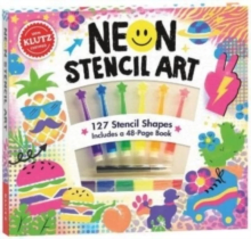 Image of Editors of Klutz Neon Stencil Art Book Multi unisex