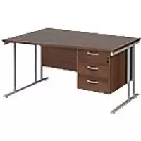 image of Dams International Wave Desk MC14WLP3SW 1,400 x 725 x 800 - 990 mm