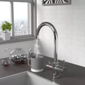 Pronto Instant 3 in 1 Boiling Water Tap Twin Lever in Chrome