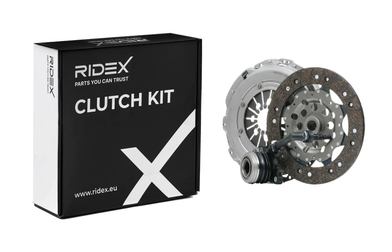 Image of RIDEX 479C0414 Clutch with clutch pressure plate, with clutch disc, three Piece, for engines with dual-mass flywheel Clutch Kit (479)