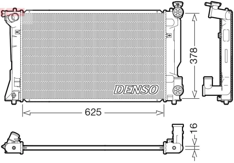 Image of DENSO Engine radiator DENSO DRM50118