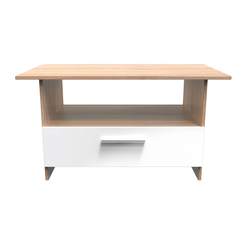 Image of Ready Assembled 2 U Trent Bottom Drawer Coffee Table (Ready Assembled) White