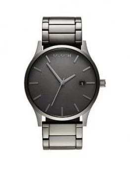 MVMT Classic Grey Date Dial Gunmetal IP Stainless Steel Bracelet Mens Watch, One Colour, Men