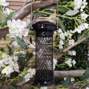 Image of Heavy Duty Flick and Click Garden Wild Bird Hanging Black Metal Suet Pellet Feeder