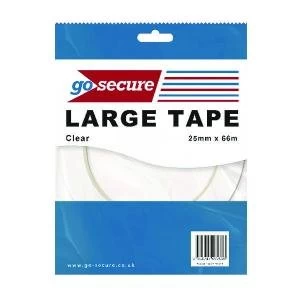 image of GoSecure Large Tape 25mmx66m Clear Pack of 24 PB02299