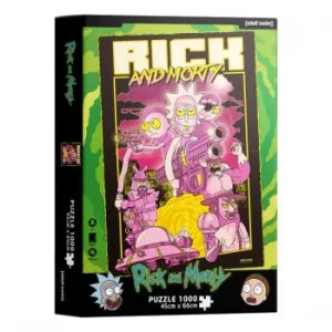 Image of Rick & Morty Jigsaw Puzzle Retro Poster (1000 pieces)