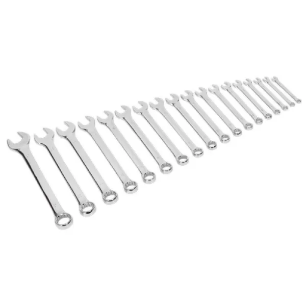 image of Genuine SEALEY S01052 Combination Spanner Set 18pc