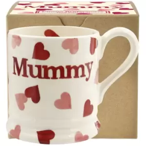 image of Emma Bridgewater Pink Hearts Mummy Half Pint Mug