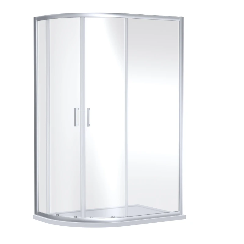 Image of Balterley 6mm Glass Offset Quadrant Shower Enclosure 1900 x 1200 x 800mm Chrome Silver