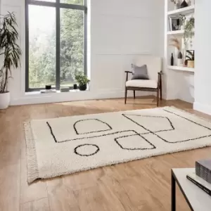 Image of Boho A474 Rug Boho A474 Black and White