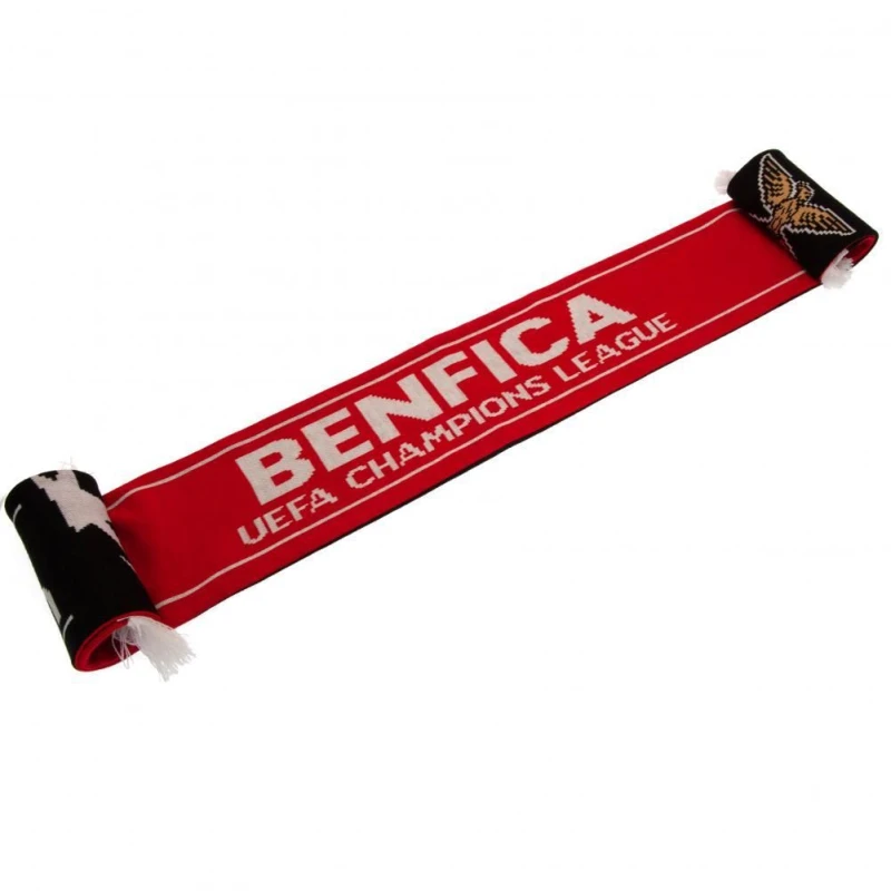 Image of SL Benfica Mens Champions League Scarf in Red Red Male One Size