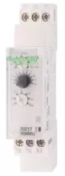 Image of Schneider Electric SPDT Multi Function Timer Relay, 24 V dc, 24 240V ac 0.1 s 100h, DIN Rail Mount