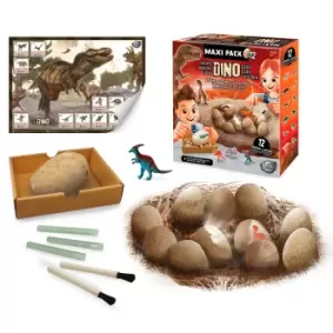 image of Buki France Dino Eggs Excavation Set - Pack Of 12 Eggs