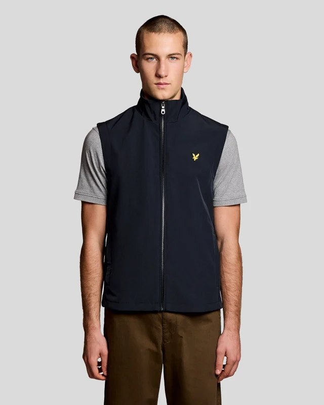 Image of Lyle & Scott Mens Mesh-Back Softshell Gilet in Navy
