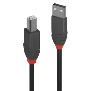 Image of Lindy 0,5m USB 2.0 Type A to B Cable, Anthra Line