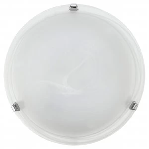 image of EGLO ES/E27 Decorative Wall Light White Alabaster Glass Diffuser - 7186