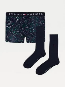 image of Tommy Hilfiger Trunk & Socks Gift Set - Desert Sky , Desert Sky Size M Men